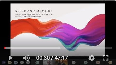 Trinity Talks 3 Neuroscience/Maths Memory Consolidation during Sleep