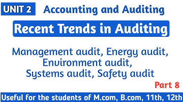 Recent Trends in Auditing | Management, Energy, Environment, Safety Audit Explained