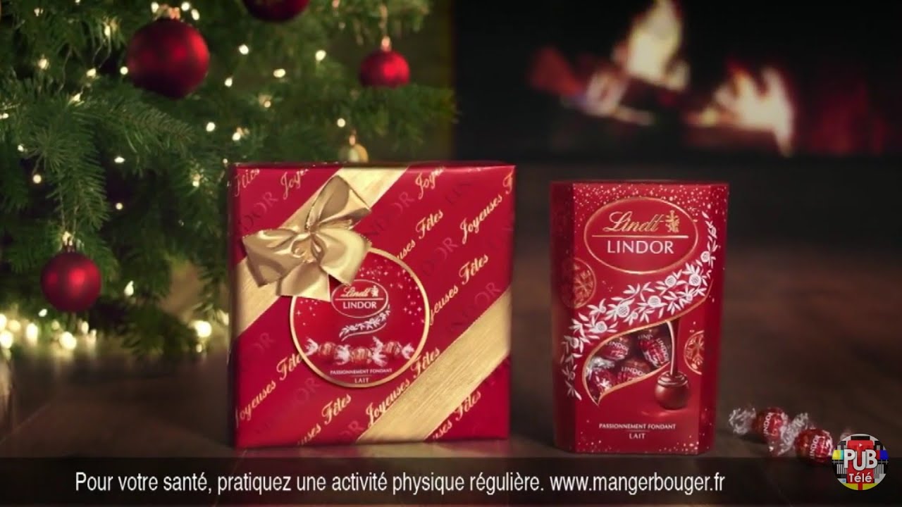 Père Noël de Lindt & Sprüngli dans une boîte cadeau publicitaire