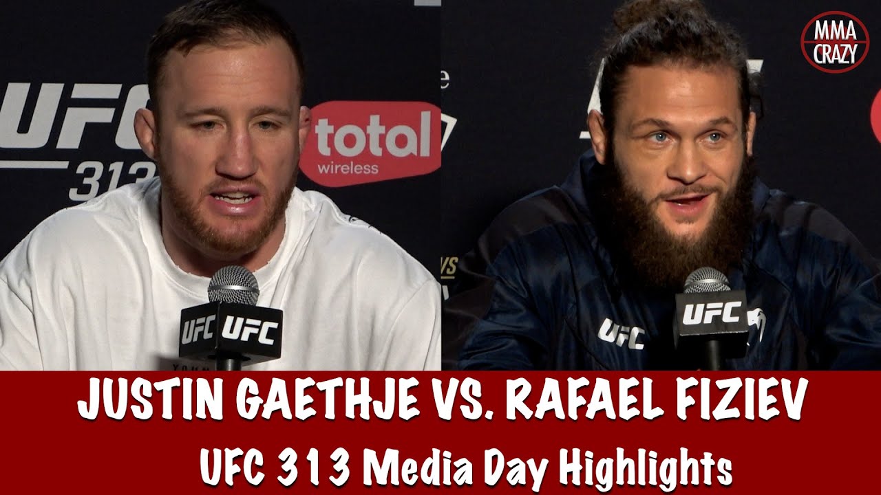 UFC 313: Justin Gaethje & Rafael Fiziev Media Day Highlights