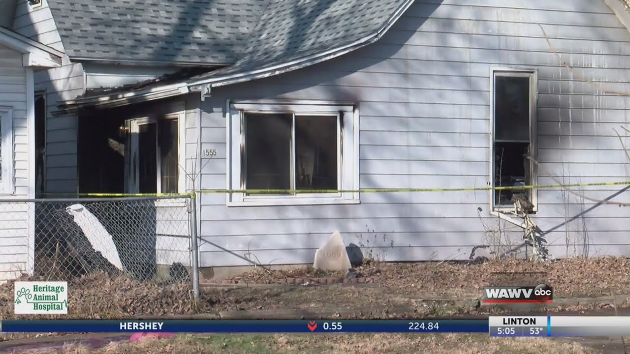Terre Haute house fire sends one to hospital - YouTube