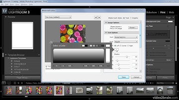 Adobe Photoshop Lightroom Creating a Watermark