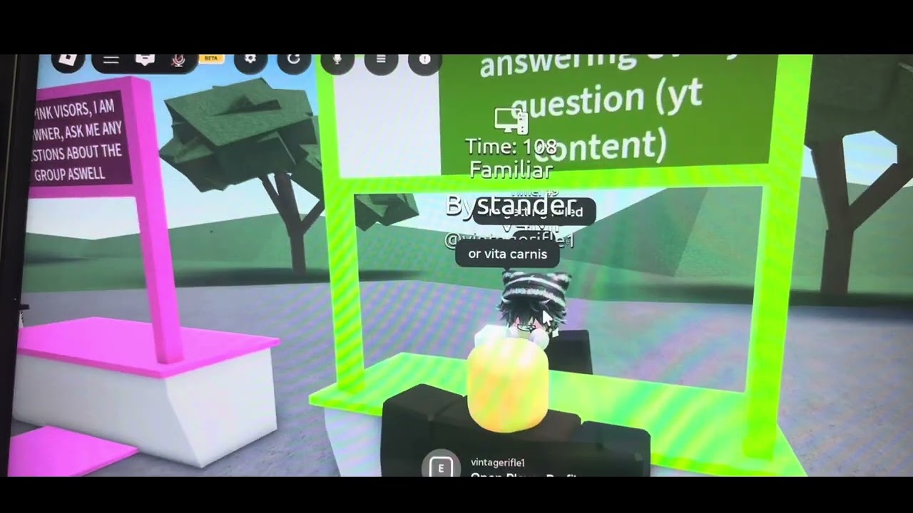 Answering every question in Roblox. Game name: rating avatar 2