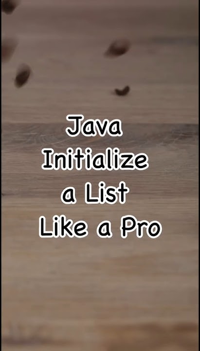 Java Initialize List Like a Pro #javatips #javaprogramming # ...