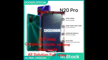 Doogee N20 Pro google Account remove/Set dead Solution 100% Done