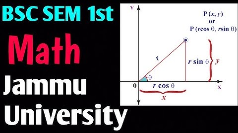 Polar Coordinates || Jammu University sem 1st Bsc math