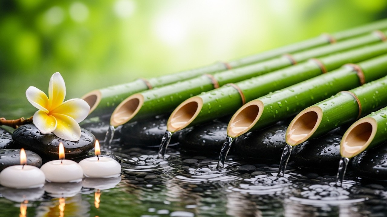 Bamboo Water & Bird Sounds for Deep Sleep 🌿 Peaceful Nature Ambience (8 Hours, No Music)