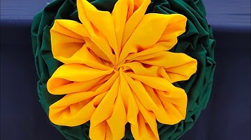 FLOWER FOLD DESIGN WITH TWO COLORS COMBINATION TABLE SKIRTING TUTORIAL