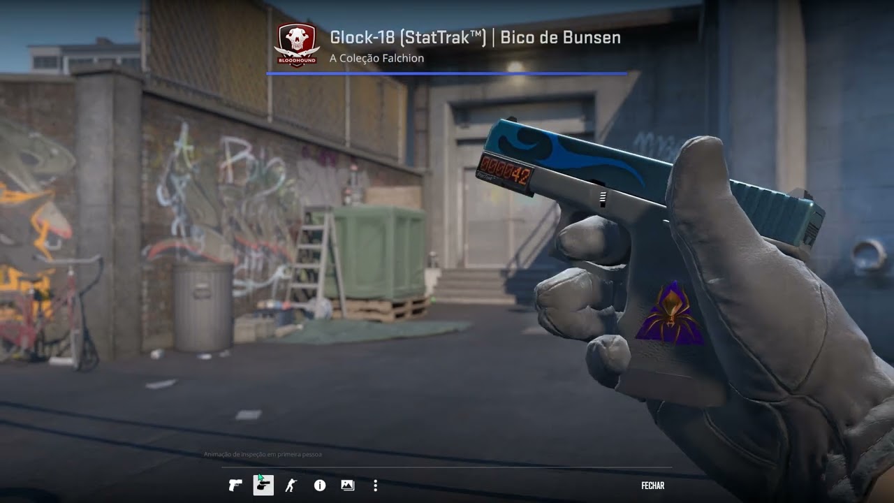 Glock 18 Bunsen Burner (StatTrak™) Gold Web (Foil)