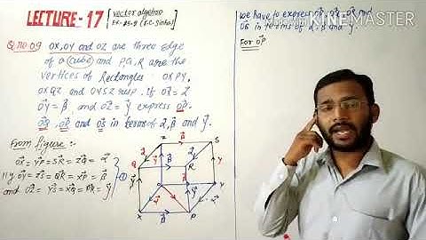 Lecture 17. vector algebra (kc sinha ex 25.2)