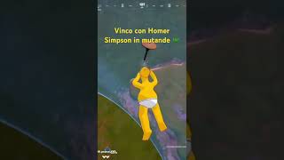 Vinco con Homer Simpson in mutande #fortnite #fortniteclips #homersimpson
