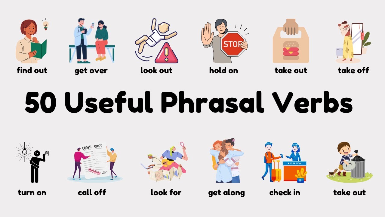 50 Useful Phrasal Verbs For Everyday Life | English Vocabulary With ...