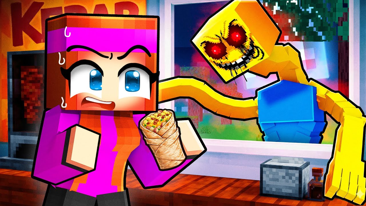Travailler dans un Terrifiant SHAWARMA KIOSK dans Minecraft...