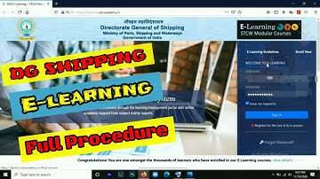 DG Shipping E-learning Full Procedure | How to Enroll for STCW Courses on DG Shipping Website