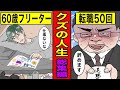 【総集編漫画】人生を舐めた男たちの末路【60歳フリーター】【転職ニート】