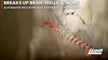 WATCH: Silo unloader breaks up rice bran chunks
