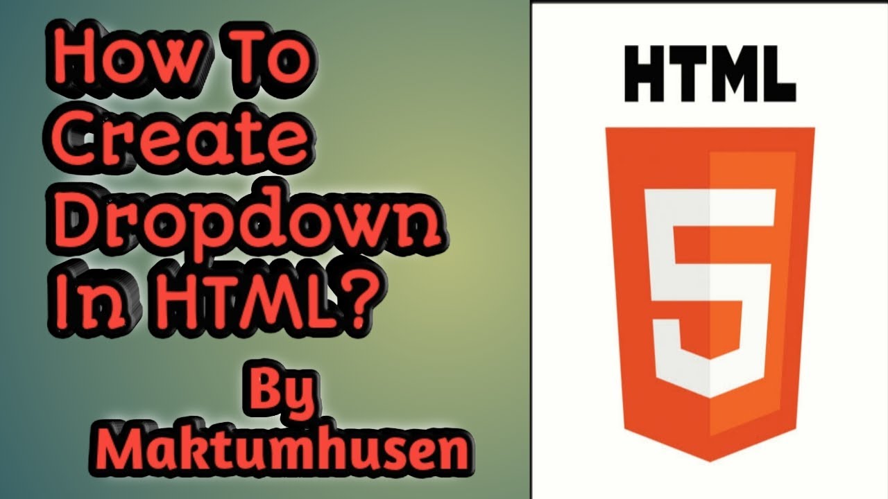 How to Create Dropdown list in HTML? - YouTube