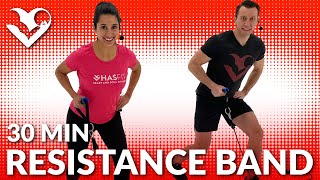 30 Minute Full Body Resistance Band Workout - Exercise Band Workouts for Men & Women at Home