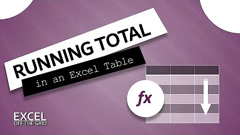 Running total in an Excel Table | Excel Off The Grid