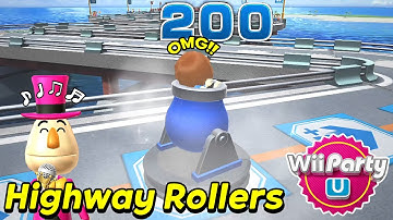 Wii Party U Highway Rollers Gameplay | Giulia vs Hyun-woo vs Paula vs Giulia | Expert com