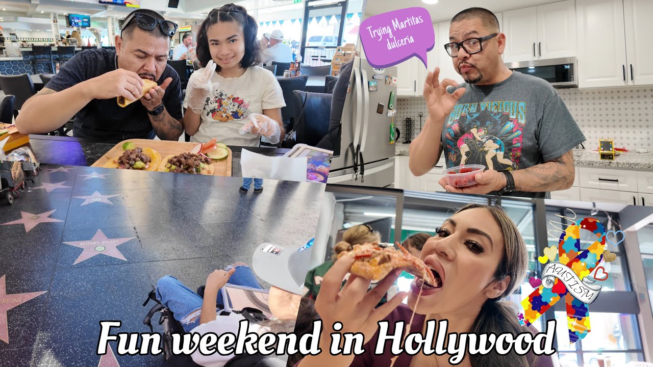 Autism family walking the Hollywood strip! **Trying Martitas dulceria** Autism life with Ashy