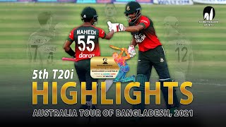 Bangladesh vs Australia Highlights || 5th T20i || Australia tour of Bangladesh 2021
