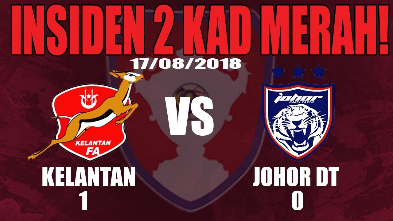 Kelantan vs JDT (1 - 0) Insiden 2 kad merah (Piala ...