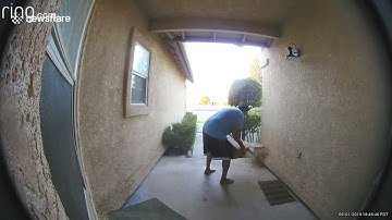 Ring camera captures moment delivery driver hurls package to door of US home