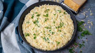 Creamy Garlic Parmesan Orzo