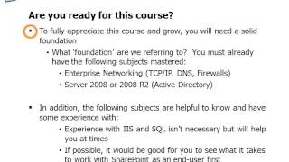 Lesson01 -- Getting Started with SharePoint 2010 Administration Training