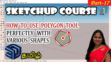 Polygon Tool (தமிழ்)Tamil - Part 17 How to use polygon tool perfectly with various shapes