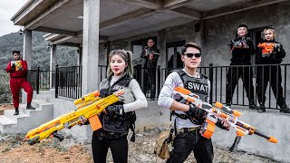LTT Nerf War : Special Couple Police SEAL X Warriors Nerf Guns Fight Dr Lee Monster In The Dark