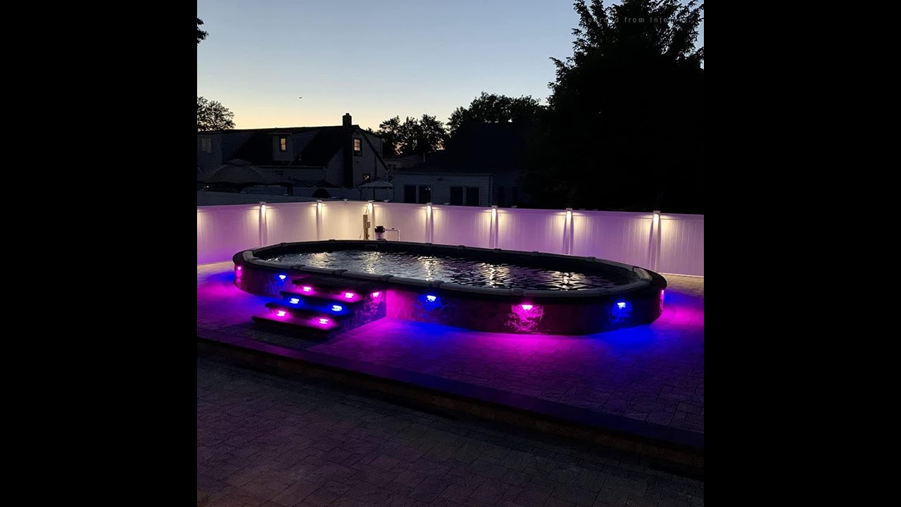 LEONLITE 5W RGB Hardscape Lighting Low Voltage LED, Retaining Wall Lights Color Changing