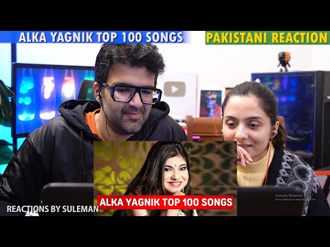 Pakistani Couple Reacts To Top 100 Songs Of Alka Yagnik | Random 100 Hit Songs