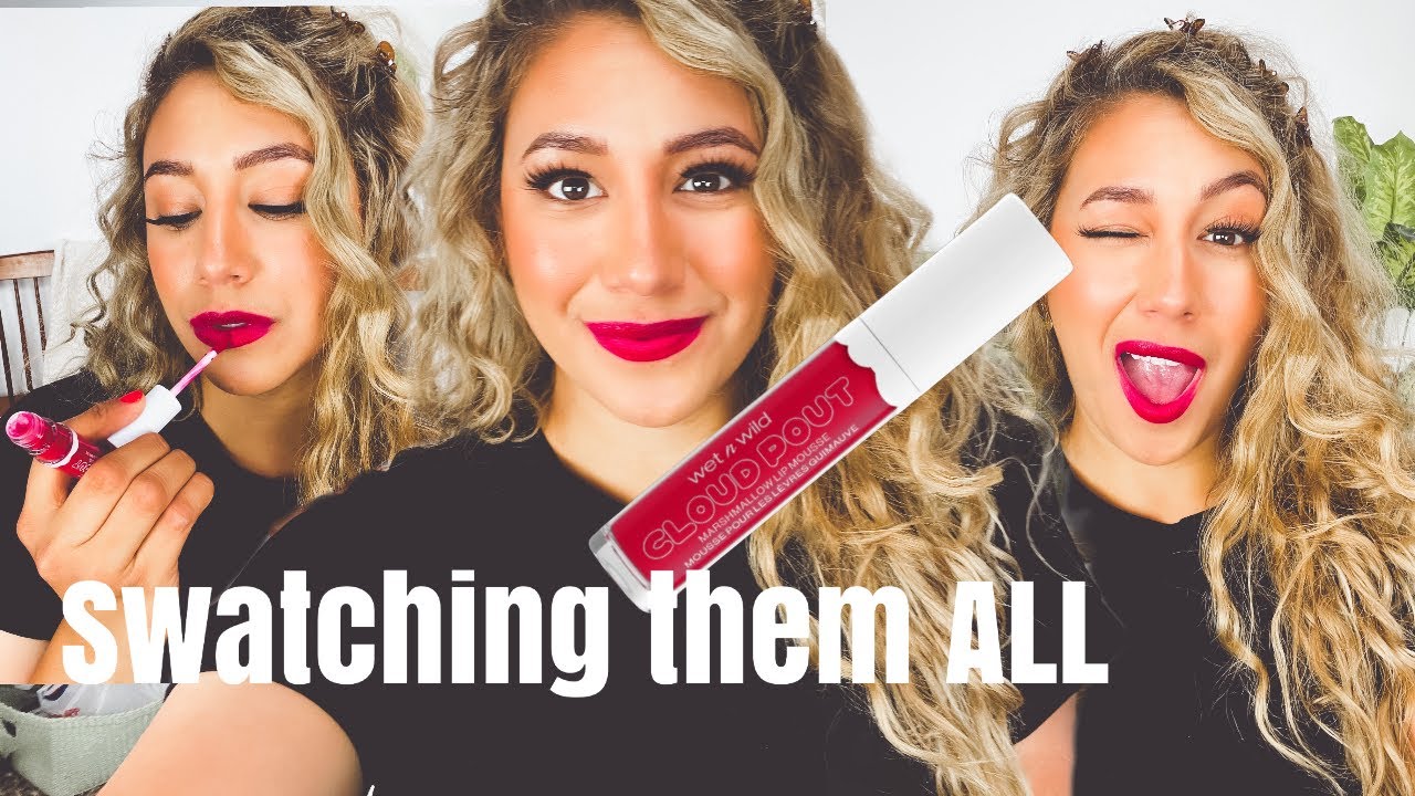 WET N WILD CLOUD POUTS SWATCHED ON MY LIPS OLIVE SKIN