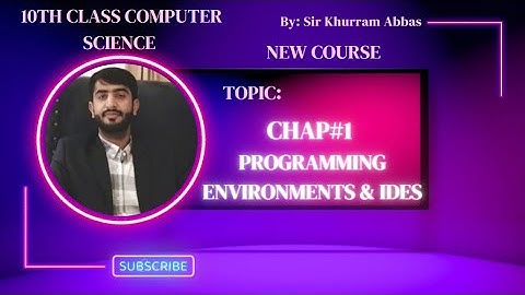 Programming Environment Topic # 1.1 in Urdu  New Course || New Book Chapter 1 || 2023