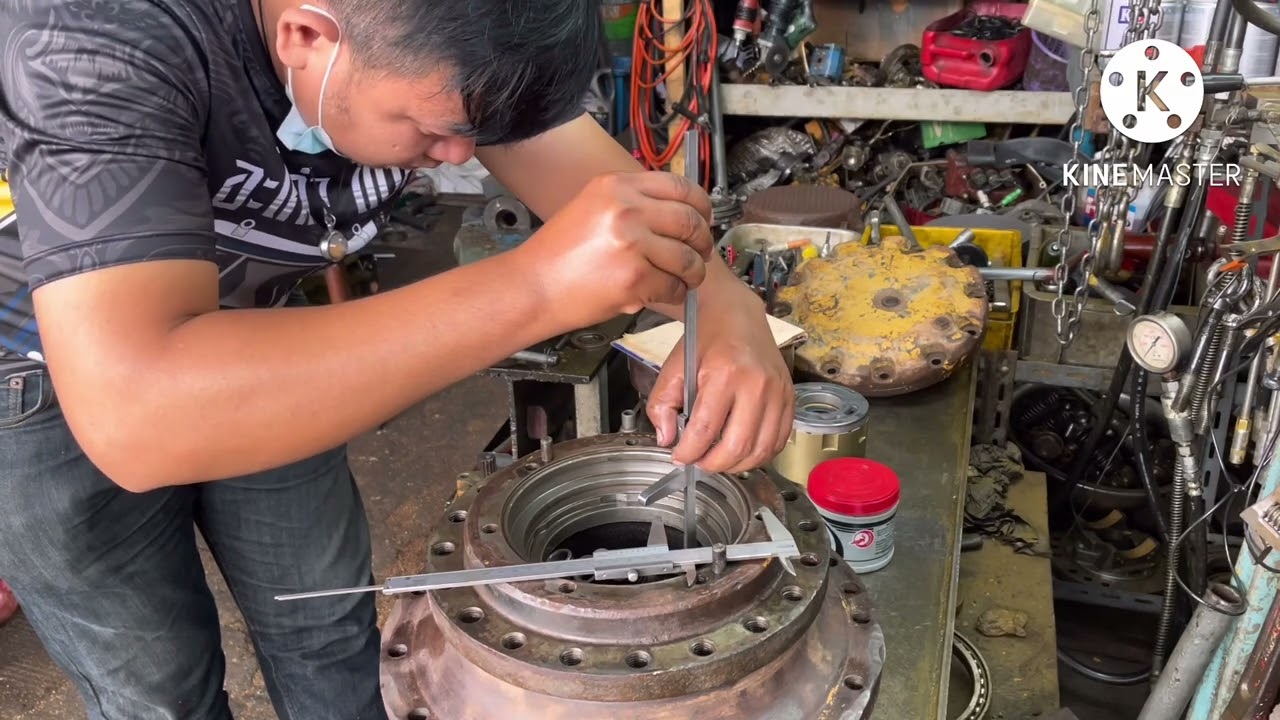 วิธีและขั้นตอนประกอบมอเตอร์ตัวเดิน โคมัสสุ PC120-2 KOMATSU-PC 120-2 จากบางใหญ่