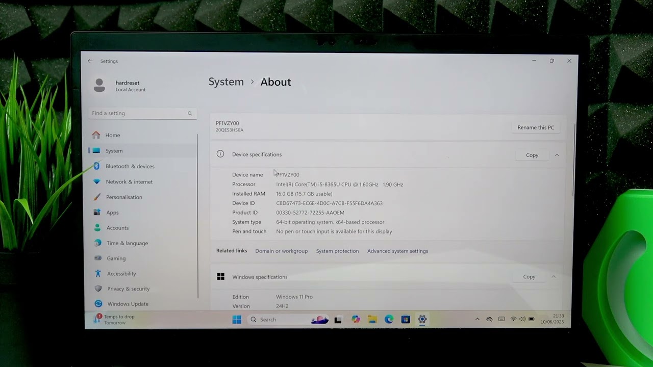 LENOVO ThinkPad X1 Carbon – How to Check Device Specifications