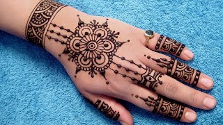 Easy Dulhan Mehndi Design for Full Hand | New Bridal Mehndi Design | Simple Wedding Mehdi Design