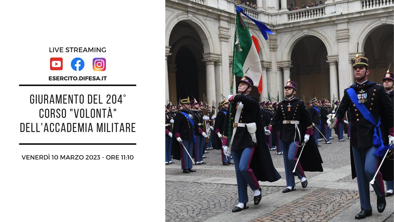 Accademia Militare - Giuramento degli Allievi del 204° Corso 
