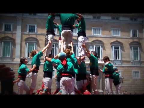 Castellers de Sabadell a la Plaça de Sant Jaume - " 4d8 "       サバデルの人間の塔