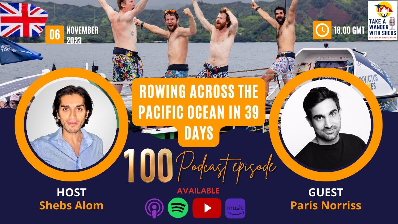 Podcast with Shebs the Wanderer after landing ashore from rowing the Pacific Ocean
