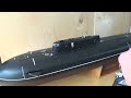 Тест механизма выхода рулей и мачт на модели подводной лодки Орёл