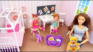 Как сделать Комнату для Куклы #Барби  Домик из Коробки Игрушки для девочек Своими руками