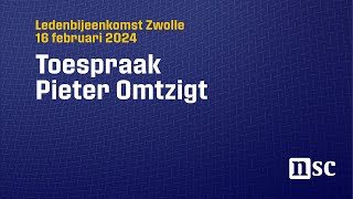 Pieter Omtzigt over de formatie tijdens NSC-ledenbijeenkomst in Zwolle - 16-02-2024