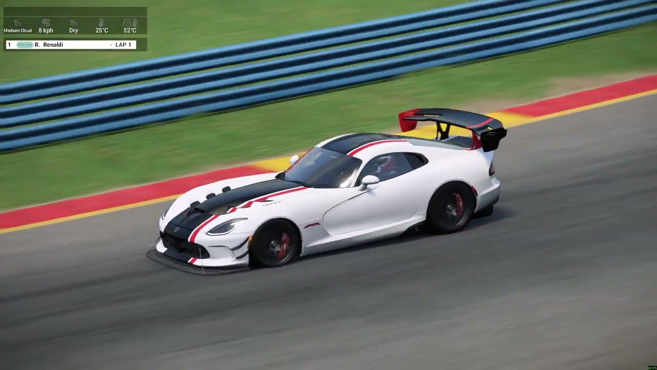 Single Hot Lap Watkins Glen with Inner Loop Dodge Viper ACR 