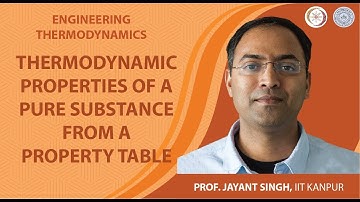 Thermodynamic properties of a pure substance from a property table