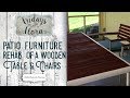Patio Furniture Restoration of Wooden Table and Chairs, Ep: 42, Fridays with Flora Patio Furniture Restoration of Wooden Table and Chairs, Ep: 42, Fridays with Flora