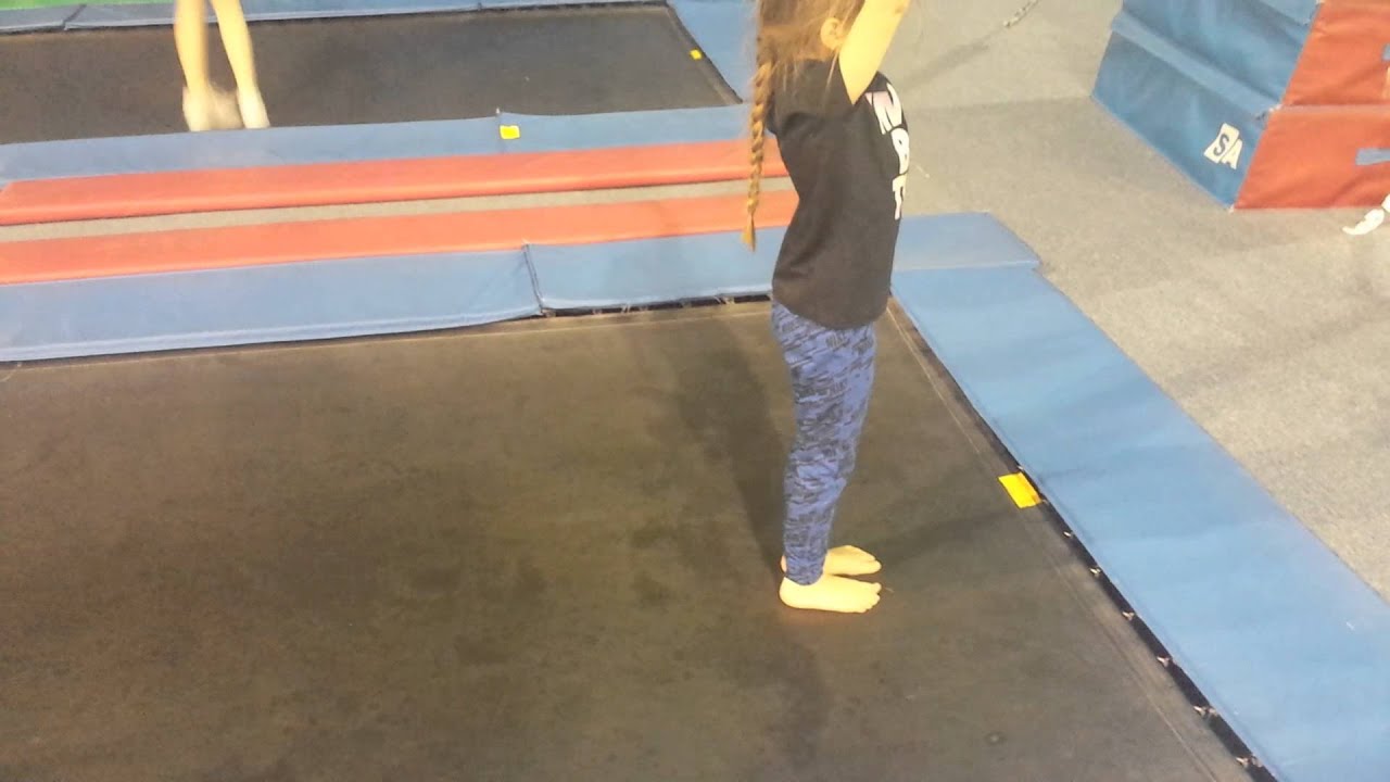 Back handspring on trampoline! 12/26/14 YouTube