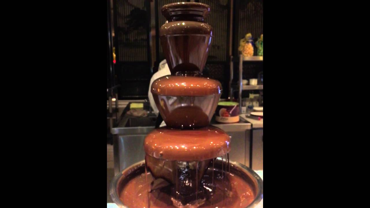 Slowmotion chocolate fountain YouTube